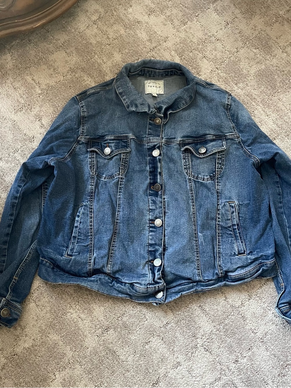 torrid Indigo Blue Denim Jean Jacket with Button Front